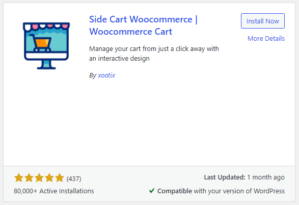 Side Card Woo Commerce by Xootix